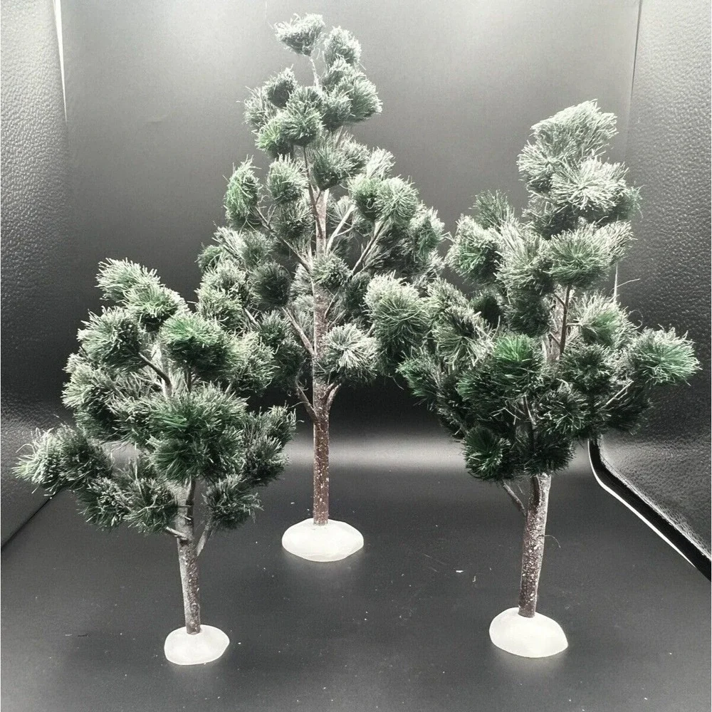 Dept 56 Village Jack Pines Trees ~ Set of 3 - 9